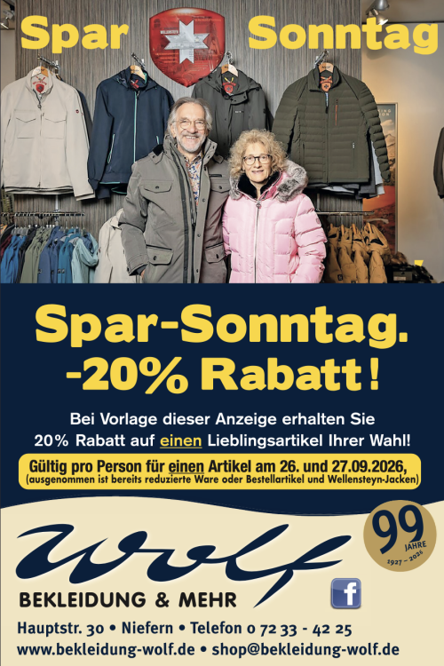 Anzeige VOS Bekleidung Wolf